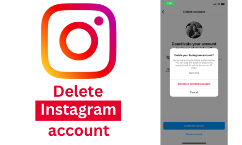 How to delete instagram account